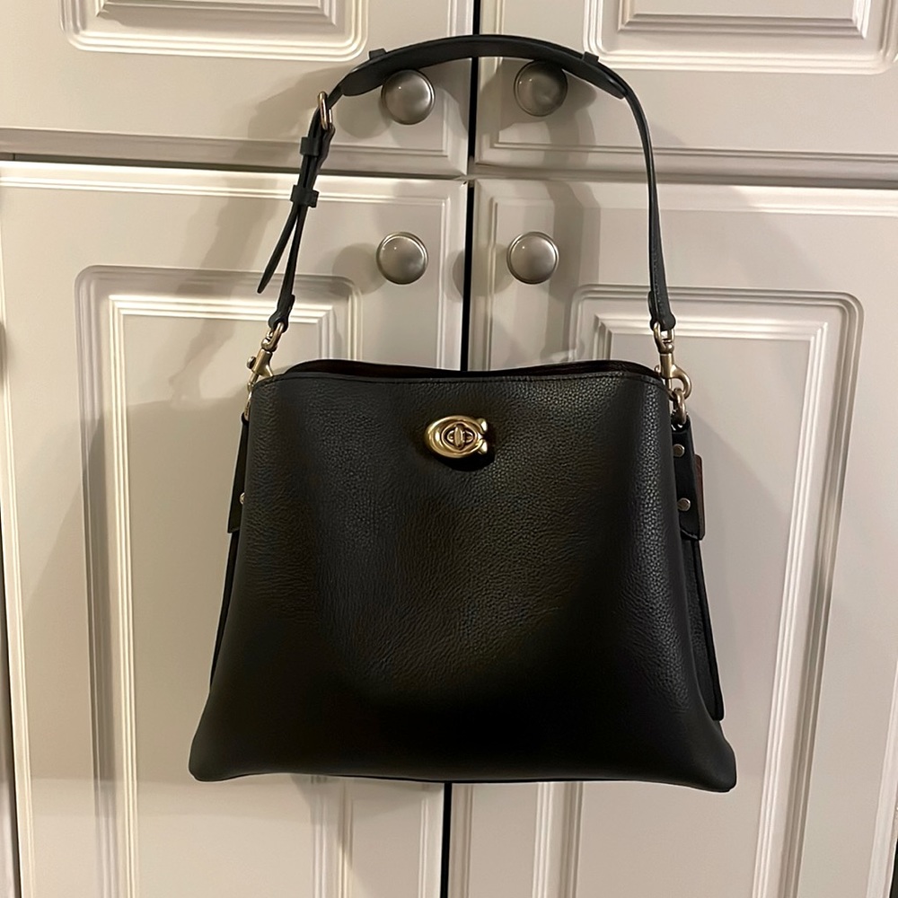 COACH Willow Shoulder/Hobo/Cross Body Black Leather Bag